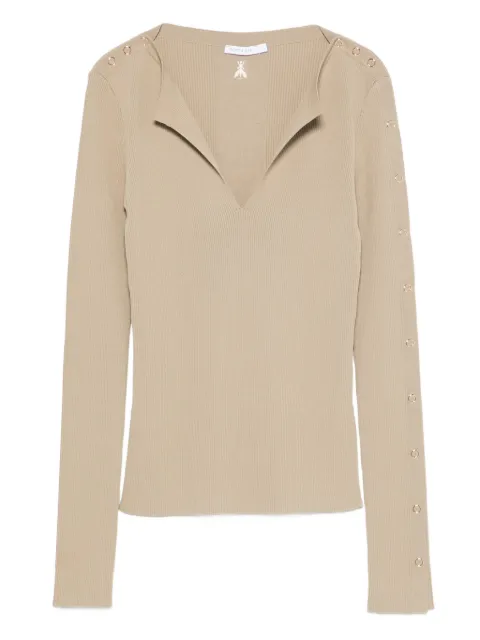 Patrizia Pepe ribbed sweater Neutrals 8K0328K280