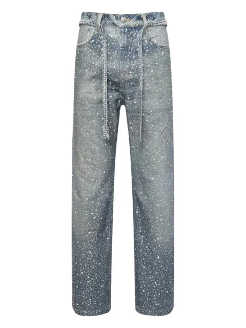BIRTH OF ROYAL CHILD crystal-embellished jeans Blue BC24WPT05