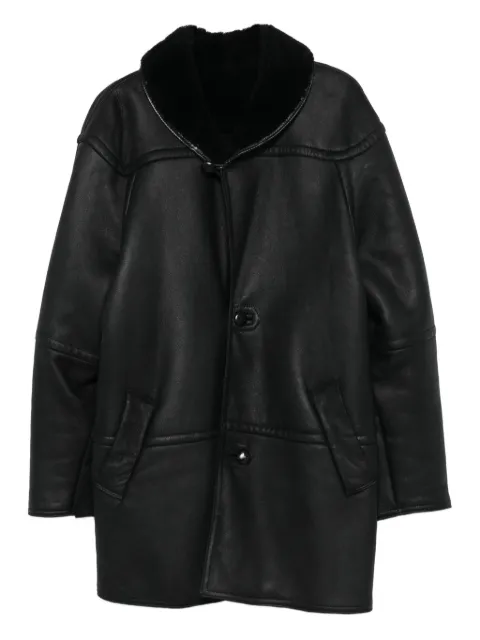 A.N.G.E.L.O. Vintage Cult 1980s shearling-collar coat Black AN520BP