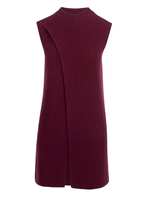 Jil Sander draped pleated mini dress Red J02FB0129J14737