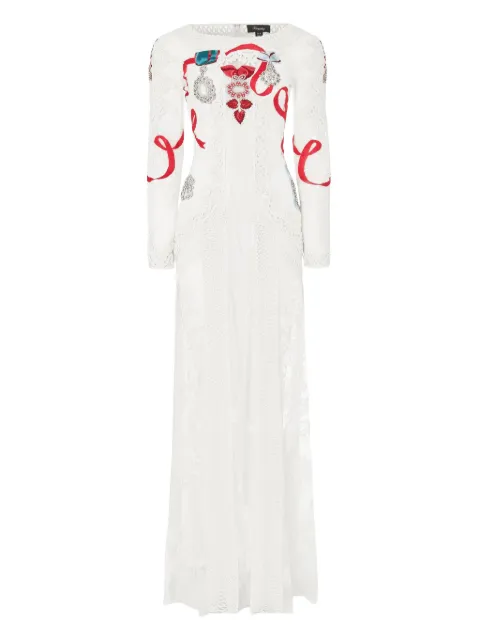 Temperley London Diamantine floral-lace dress White 25AWAMT53739