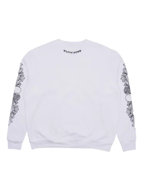 Chrome Hearts floral-print crew-neck sweatshirt White CHRM0109