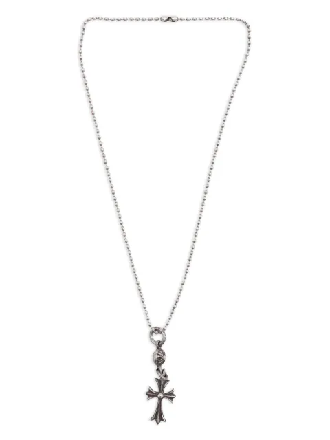 Chrome Hearts cross ball-chain necklace Silver CHRM0104