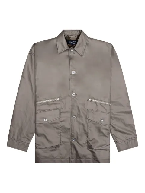 Comme des Garçons Homme multi-pocket button-cuff shirt jacket Grey HOJ029S25
