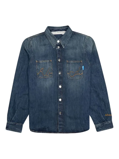 Advisory Board Crystals embroidered-pocket denim shirt Blue ABCDMWSFITAMDBL