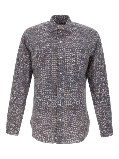 Barba micro-optical pattern shirt Grey I1U02P0150050U0001