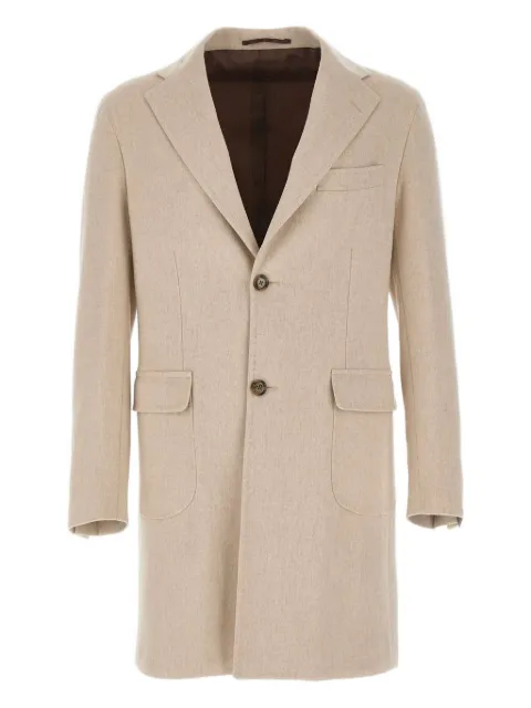 Barba notch-lapel wool coat Neutrals 510430005
