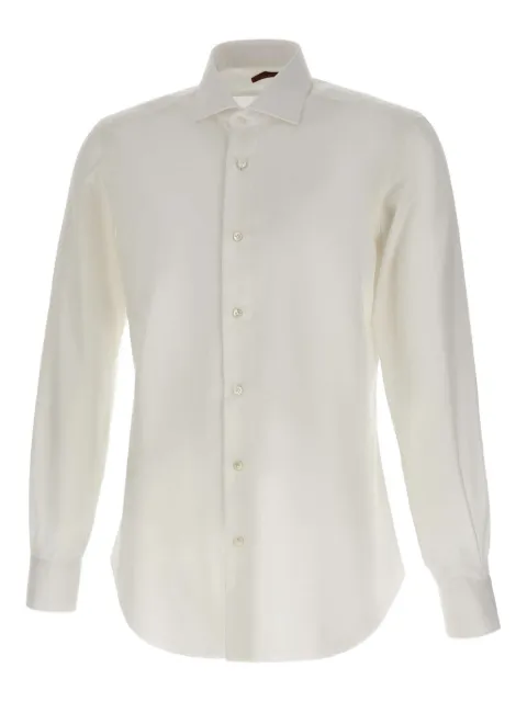 Barba classic-collar cotton shirt White I1U02P0150200U0001