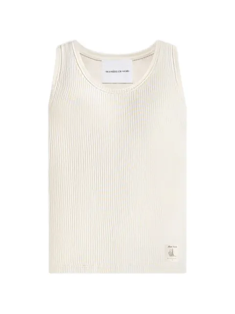 Manière De Voir VS001 ribbed cotton vest Neutrals MAN3327
