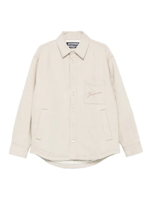 Jacquemus The Boulanger embroidered overshirt Neutrals OUM00115AD00044