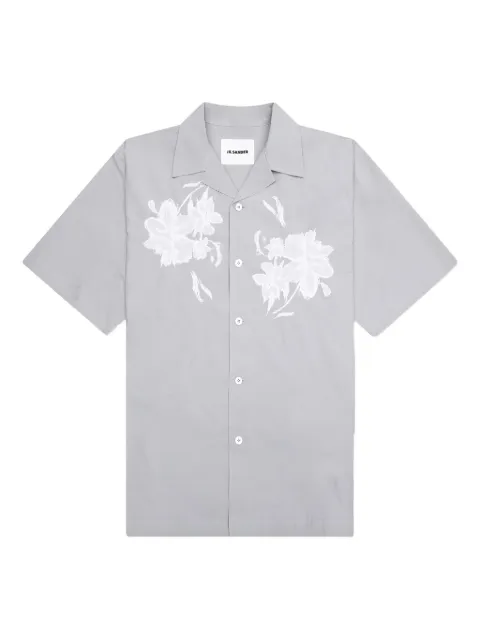 Jil Sander embroidered floral shirt Grey J61DL0004J45134056