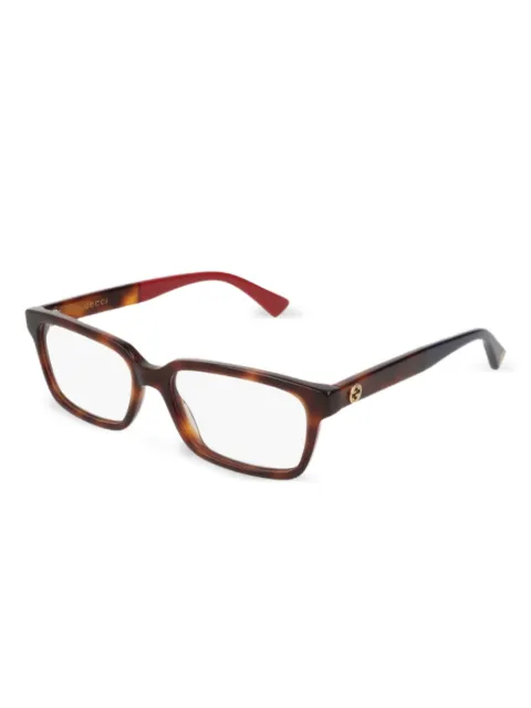 Gucci Eyewear rectangle full-rim glasses Brown GG0168O004