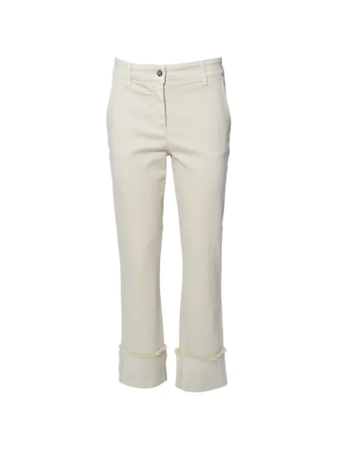 Room 52 frayed trousers White T800TRF07F07008