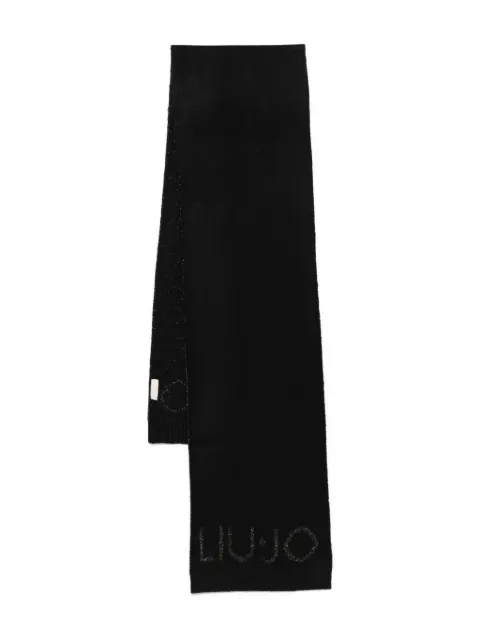 LIU JO metallic-logo scarf Black 2F5019M0300