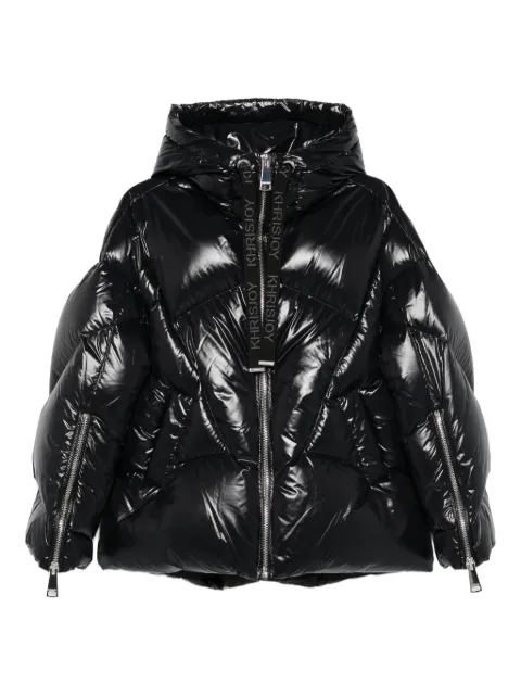 Khrisjoy hooded-quilted puffer jacket Black KWF25R0601NY0021