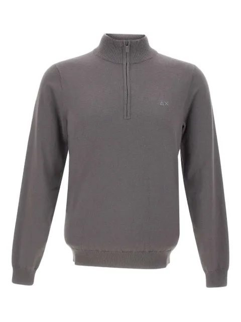 Sun68 half-zip ribbed sweater Grey K4510747