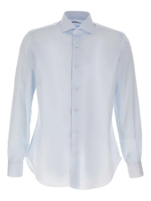Barba classic-collar cotton shirt Blue I1U02P0150200U0002