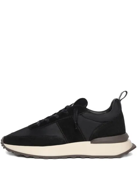 Manière De Voir Monaco suede and nylon runner Black MANF031