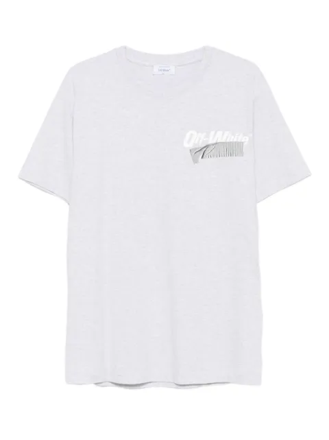 Off-White tape-detail T-shirt Grey OMAA027F25JER00B0801