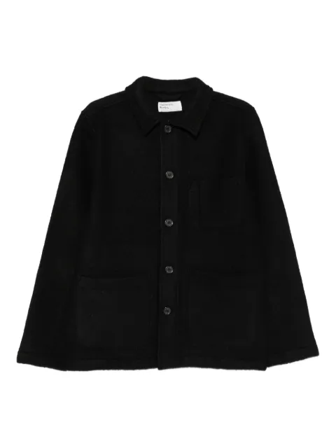 Universal Works button-front patch-pocket jacket Black 00017