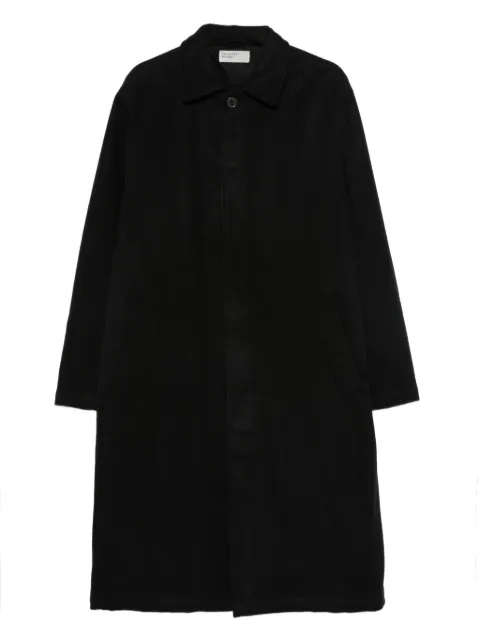 Universal Works raglan-sleeve buttoned coat Black 33104