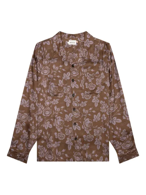 Honor The Gift rose-print woven shirt Brown HTG230430BRN