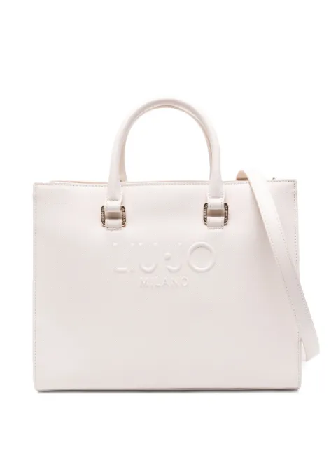 LIU JO logo-embossed tote bag Neutrals AF5149E0087