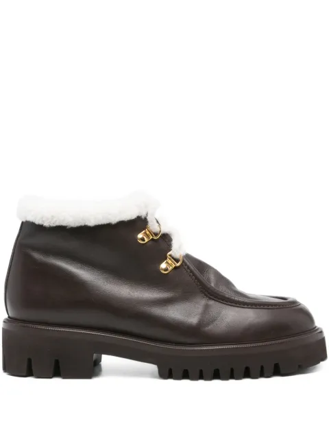 TRUMAN´S shearling-trimmed lace-up boots Brown 4045230