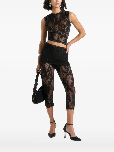 Manière De Voir Eugenie lace asymmetric top Black WMN4255