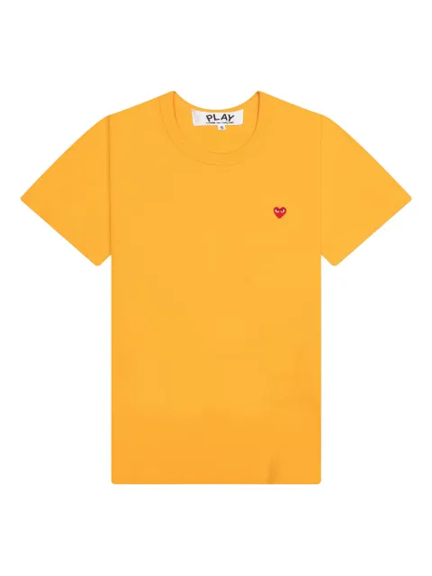Comme Des Garçons Play heart-embroidered T-shirt Yellow AZT313051