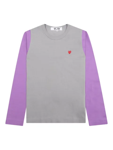 Comme Des Garçons Play heart-logo long-sleeve T-shirt Grey AZT315051