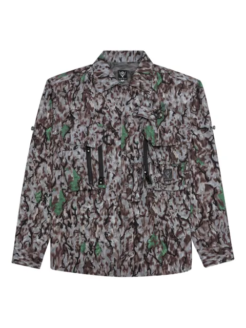 SOUTH2 WEST8 zip-front overshirt Grey KP799HOR