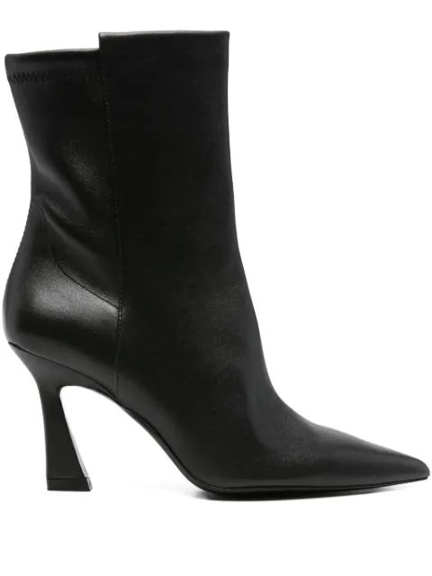 Stuart Weitzman 50mm Vinnie leather ankle boots Black 5050VINNIEBOOTIE