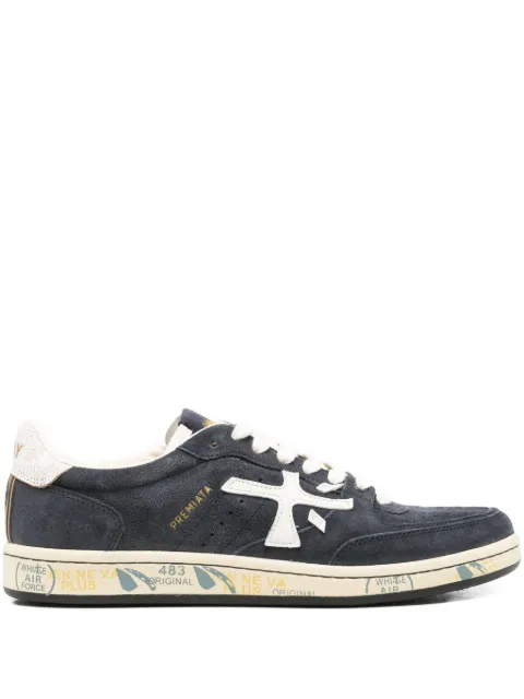 Premiata Bskt Clay logo-patch sneakers Black BSKTCLAY7708