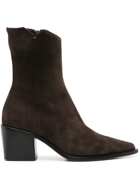 Pomme D´Or Juliette pointed-toe boots Brown 6238CAMOSCIO