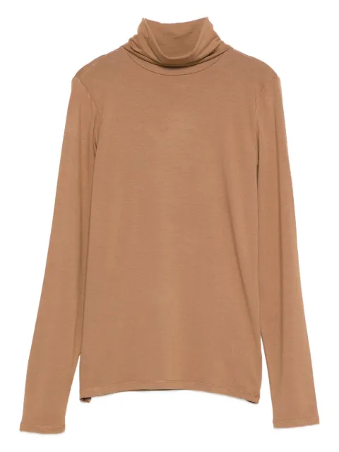 Majestic Filatures turtleneck long-sleeve top Brown M001FTS011