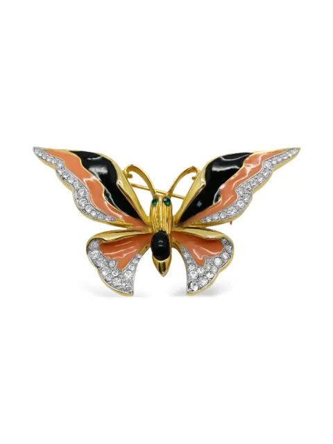 Jennifer Gibson Jewellery 1960s butterfly enamel brooch Gold JGJENAMBUTBRO