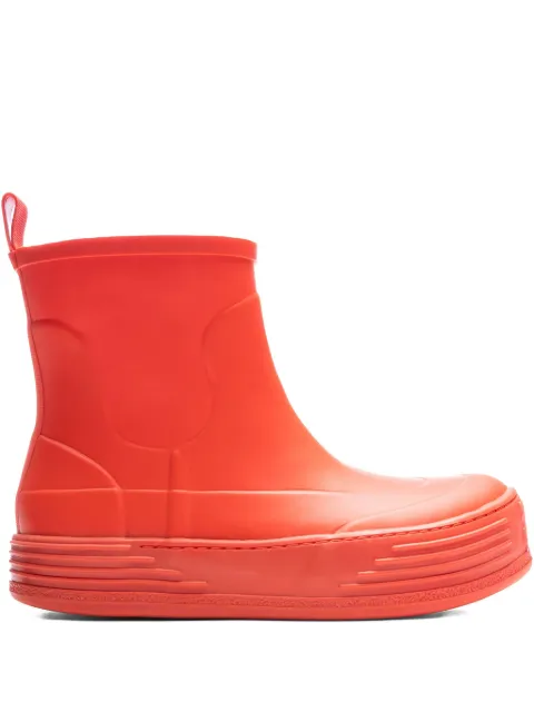 Palm Angels platform rubber boots Orange PMIE005F22MAT0012000