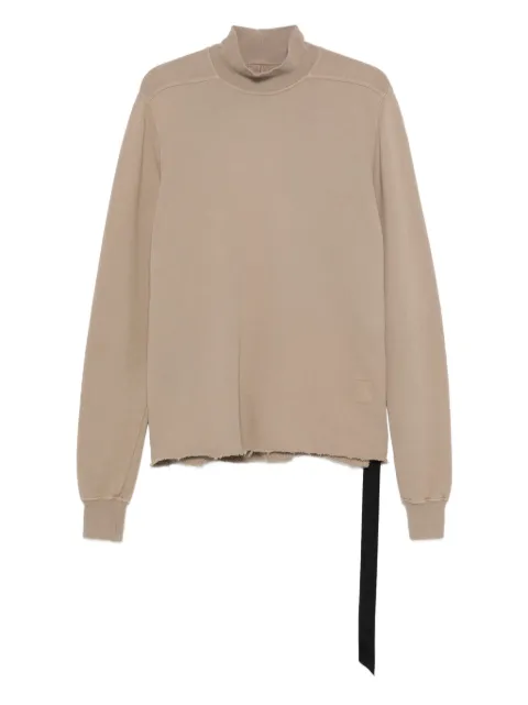 Rick Owens DRKSHDW DRKSHDW mock-neck frayed-hem sweater Neutrals DU02E7263FSL