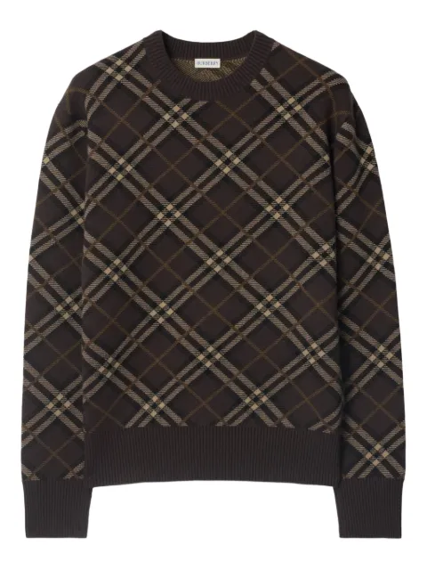 Burberry check wool cashmere sweater Brown 8115704