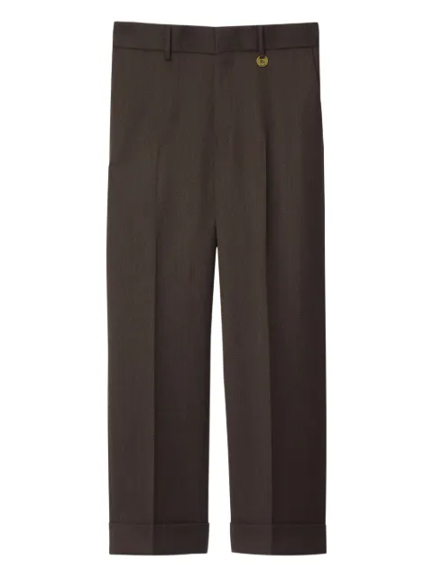 Burberry wool tailored trousers Brown 8115543
