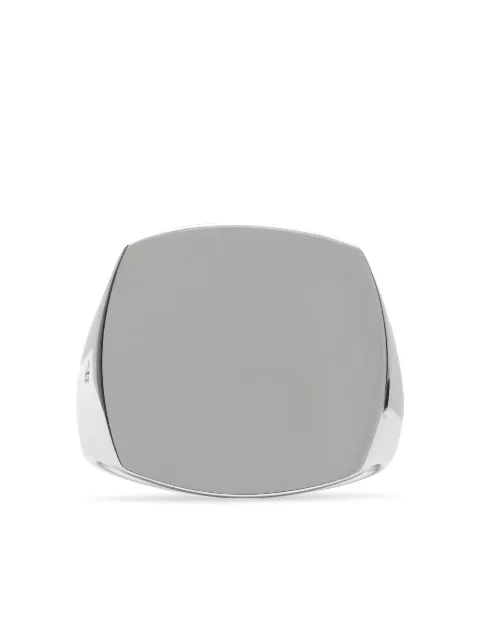 Tom Wood Clean Cushion sterling silver ring Grey R75LZNNA01S925