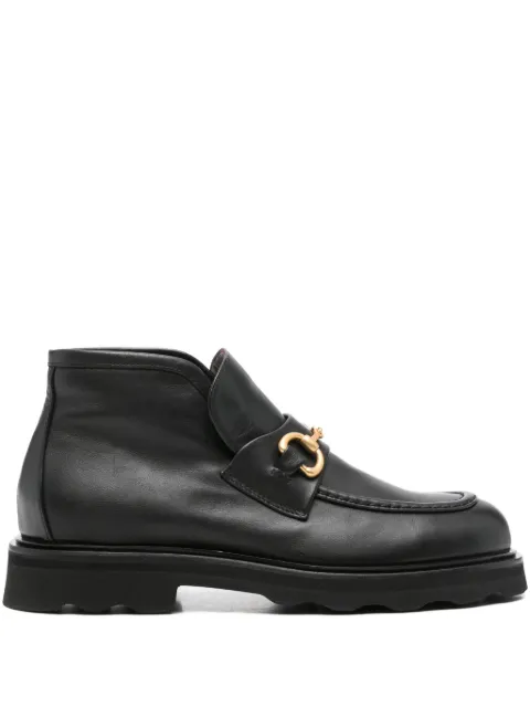 Pomme D´Or horsebit leather ankle boots Black 2213ASETA