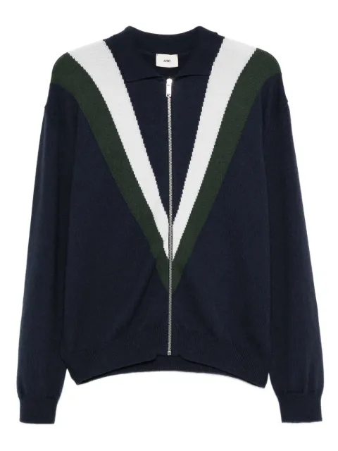 Autry v-neck zip-front cardigan Blue SJPXN4KV