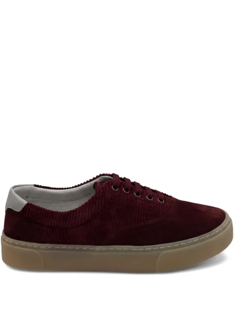 Brunello Cucinelli corduroy-suede sneakers Red MZULPGP310