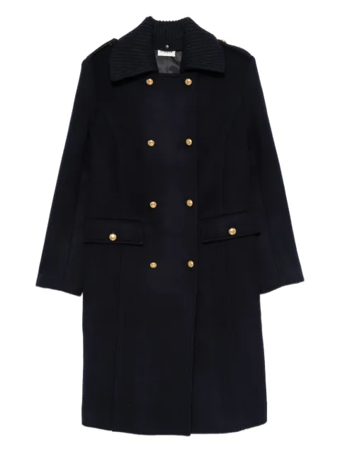 P.A.R.O.S.H. ribbed-collar coat Blue D431805GLEAK25012