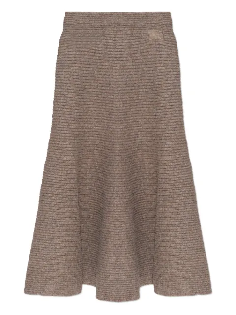 Burberry ribbed-knit flared skirt Neutrals 8115255