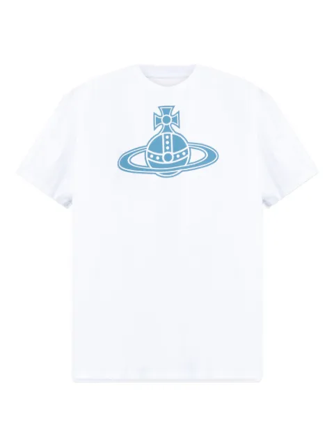 Vivienne Westwood Paris Orb-print T-shirt White 3G01004BJ001M