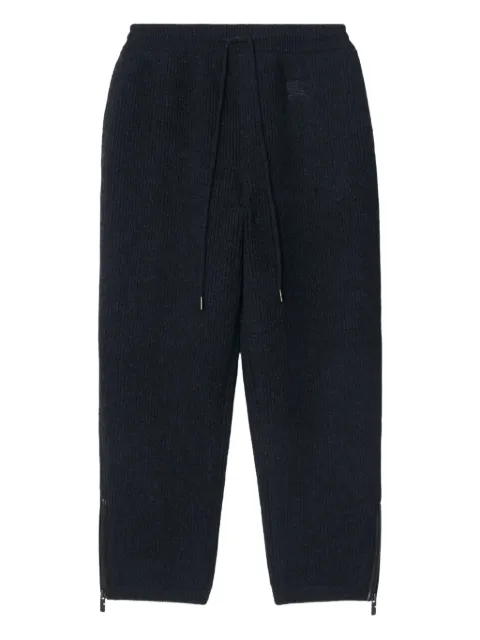 Burberry EKD-embroidered knitted track pants Grey 8115233