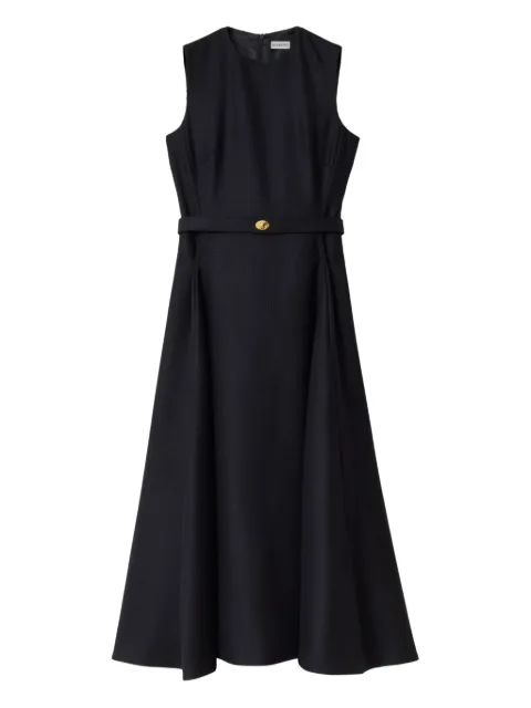 Burberry belted check wool dress Black 8115995
